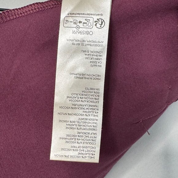 Anthropologie The Naomi Plum Ponte Knit High Rise Wide-Leg Flare Pants Size 14 - Picture 11 of 11